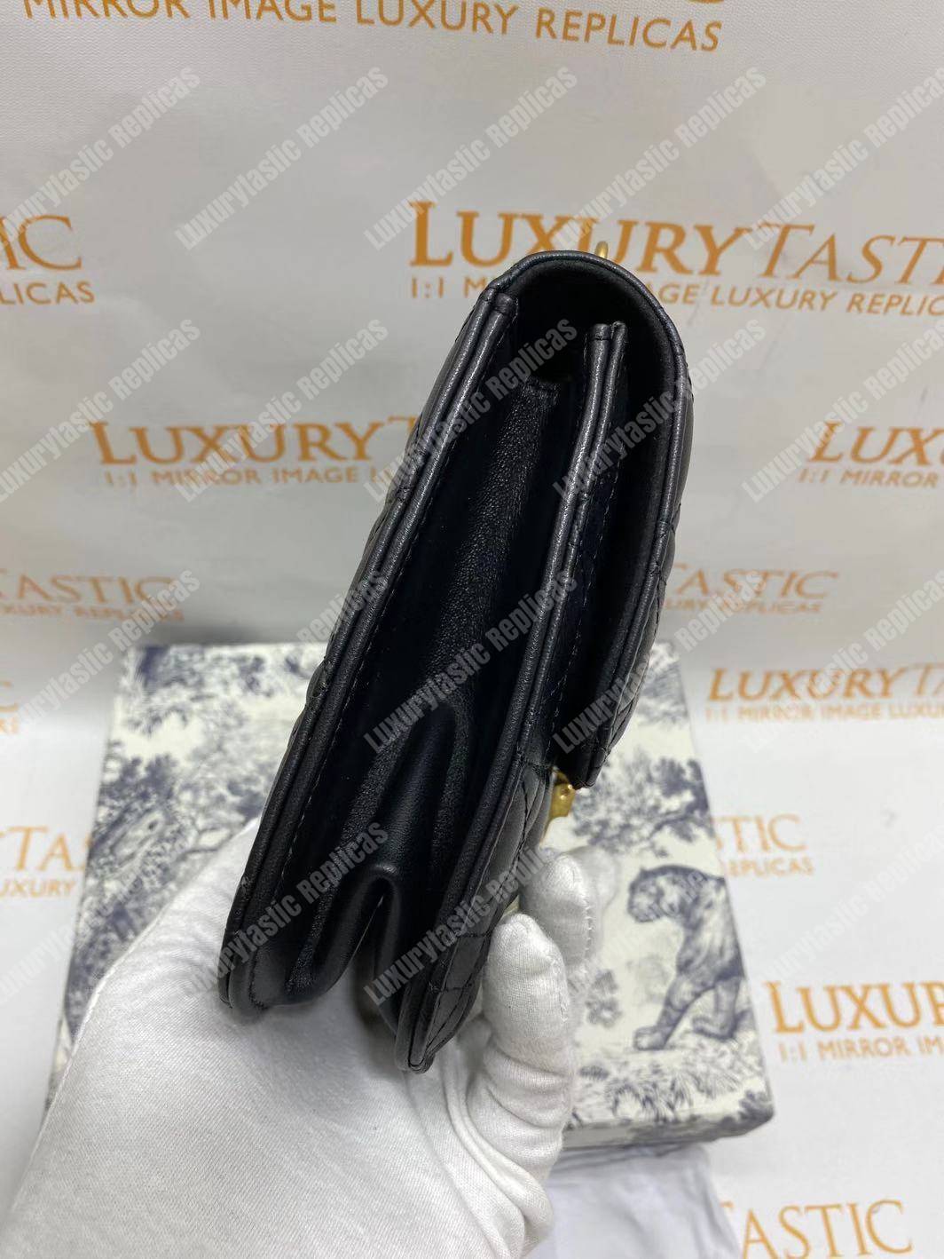 D*or lambskin D*oraddict flap bag black