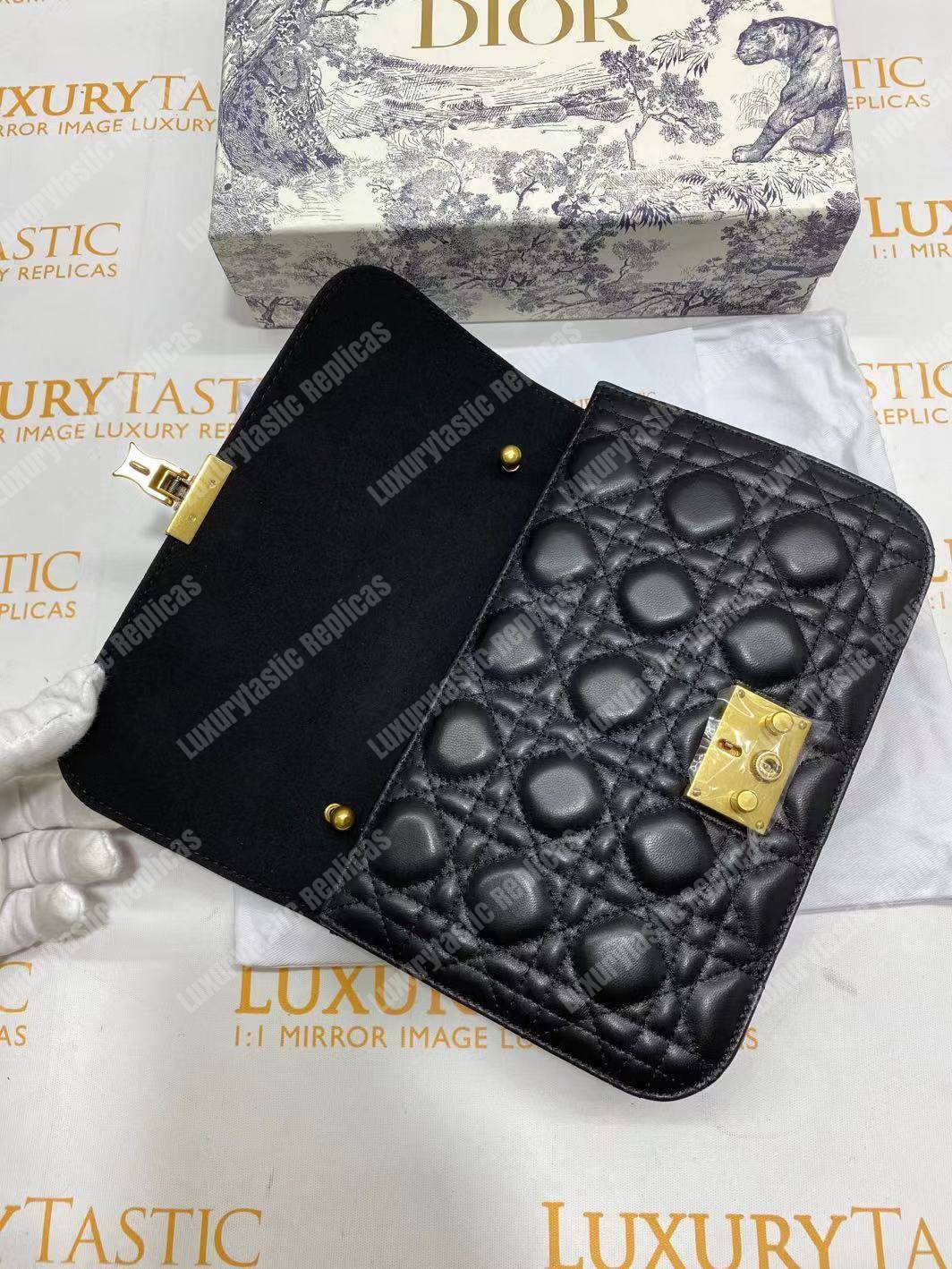 D*or lambskin D*oraddict flap bag black