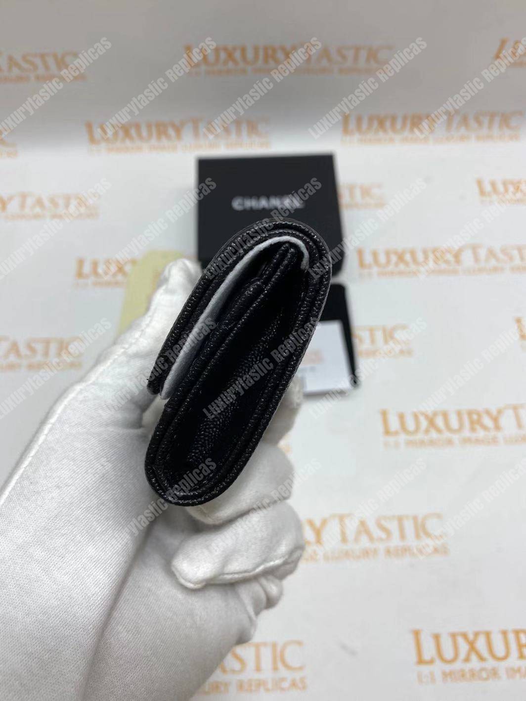 Ch*el boy small flap wallet black