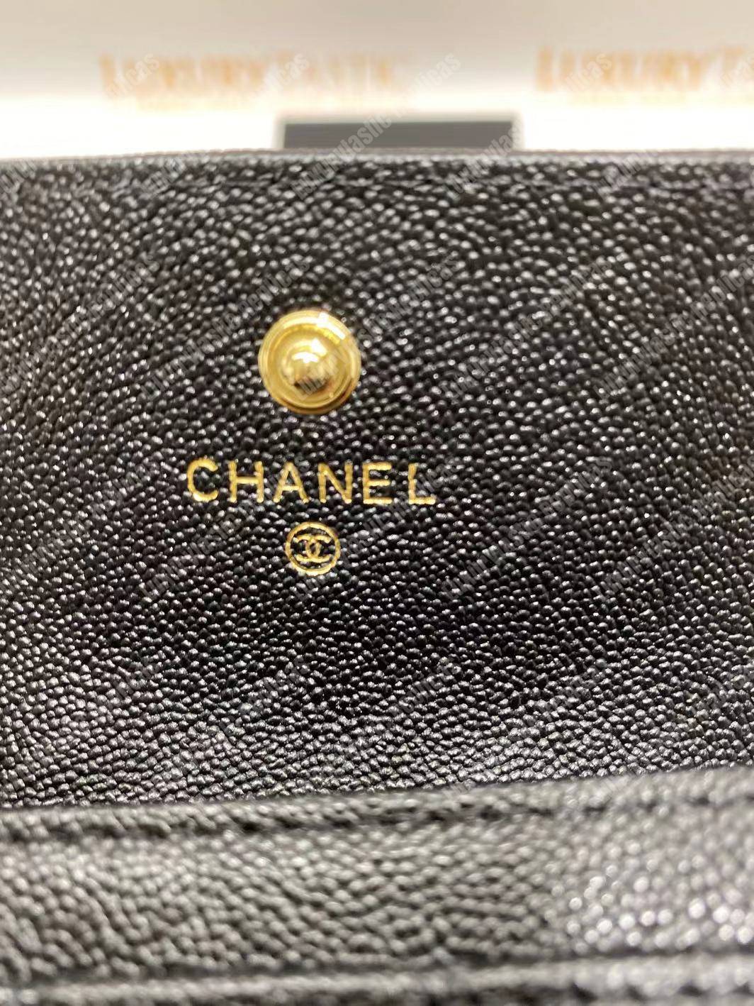 Ch*el boy small flap wallet black