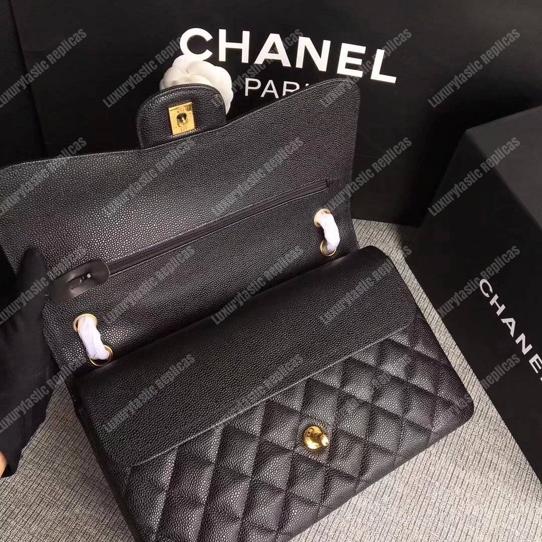 Ch*el large/jumbo classic handbag black