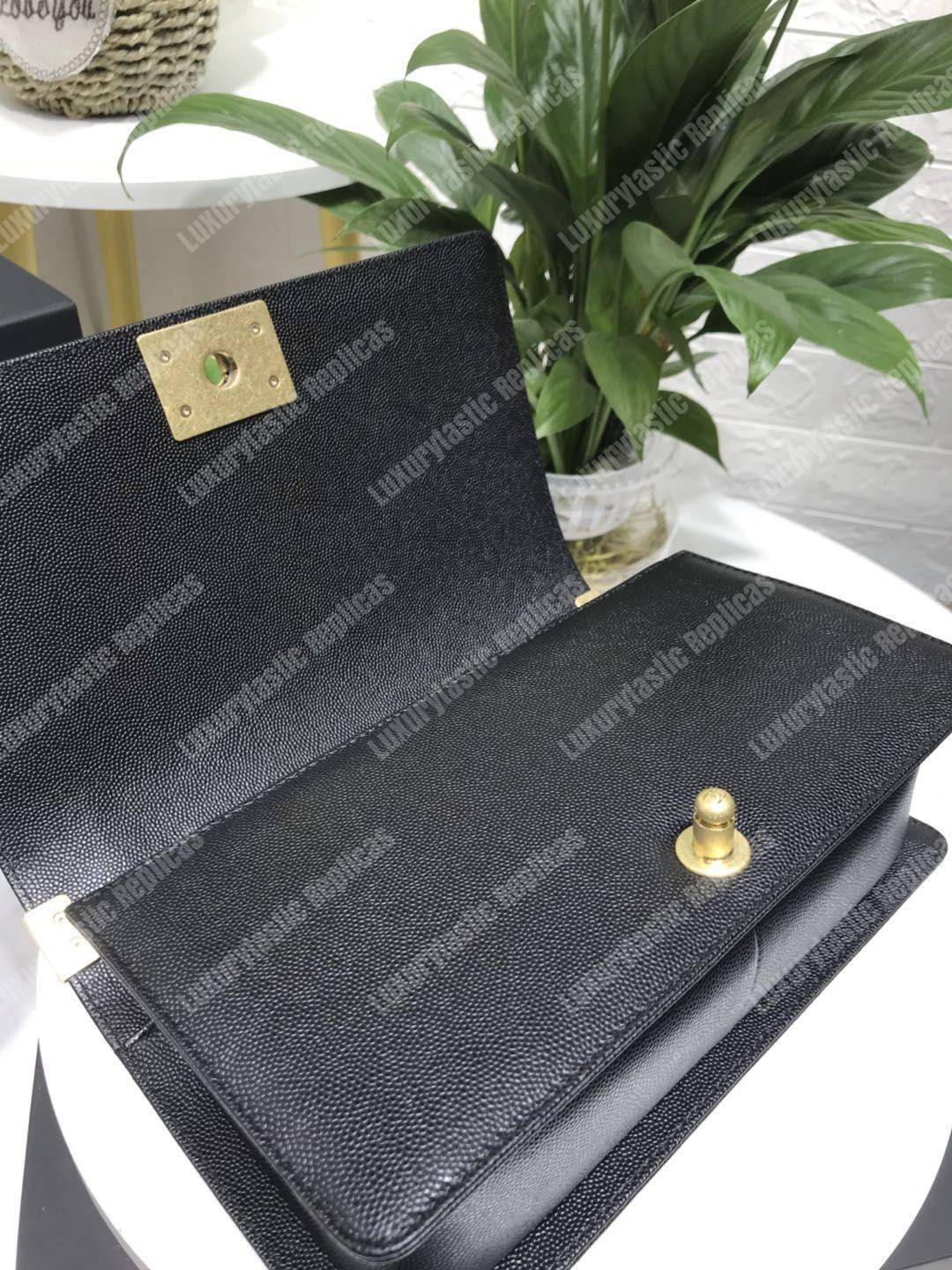 Ch*el boy medium handbag black