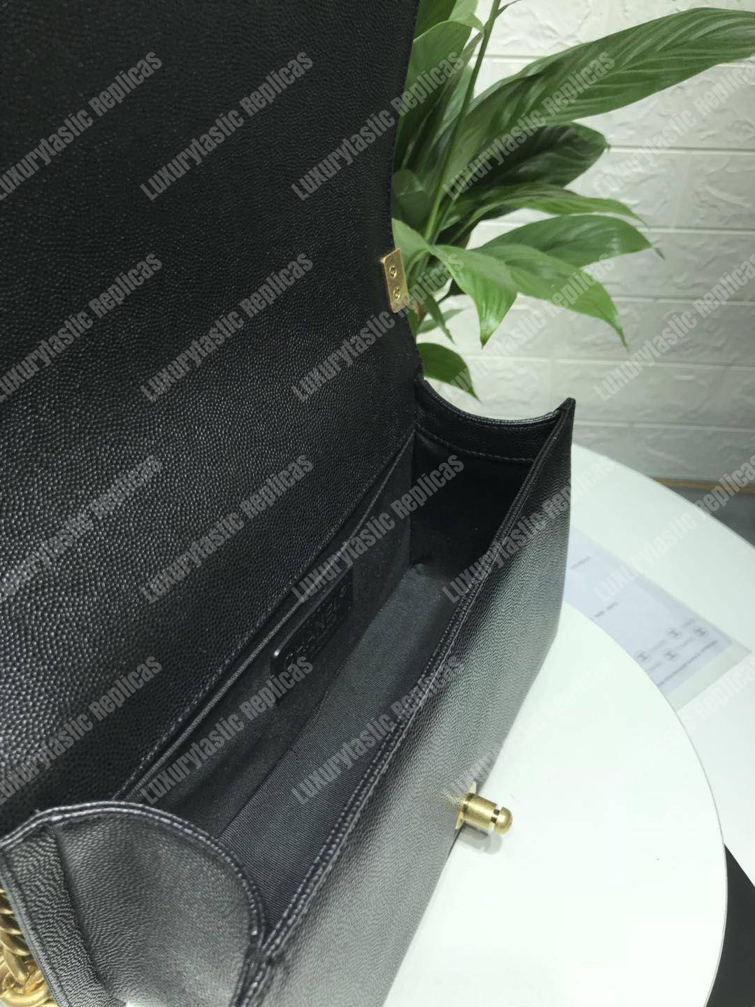 Ch*el boy medium handbag black