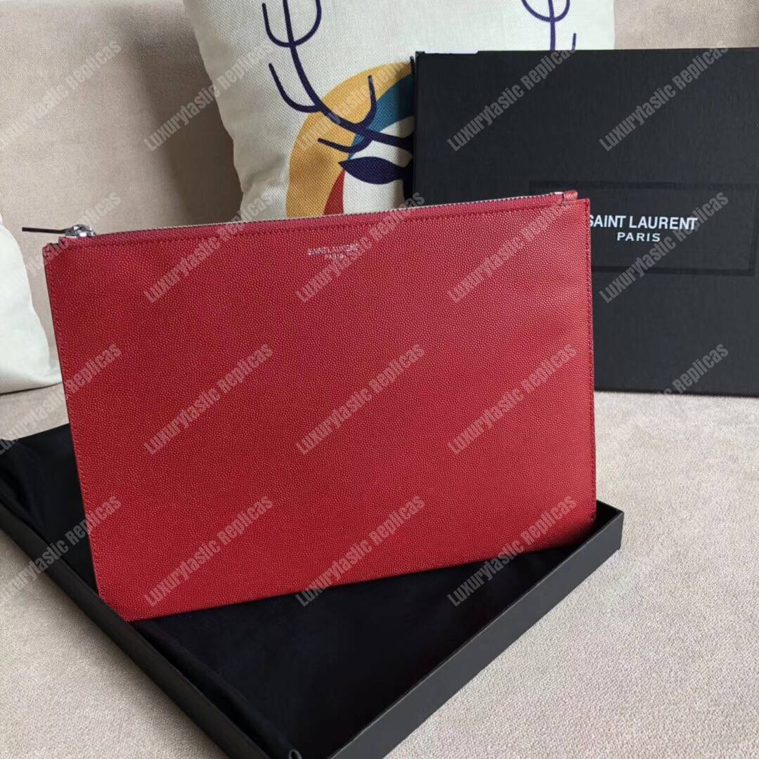 Saint Laurent Zipped Tablet Holder Red