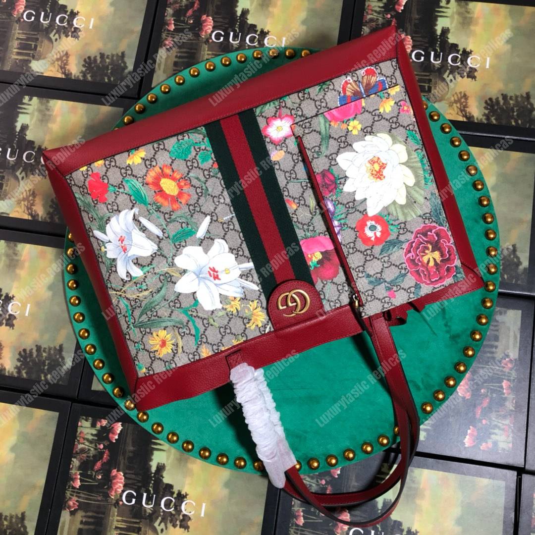 G*u*i ophidia gg flora medium tote red