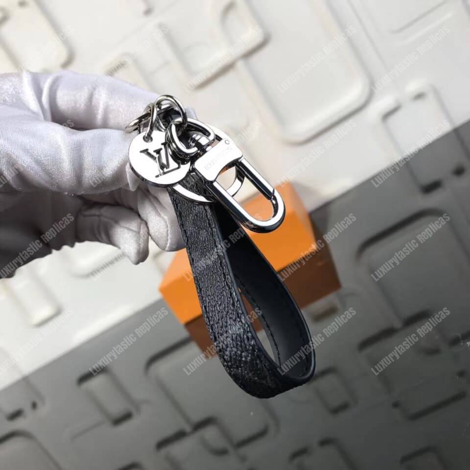 LV Dragonne Bag Charm & Key Holder Monogram Eclipse