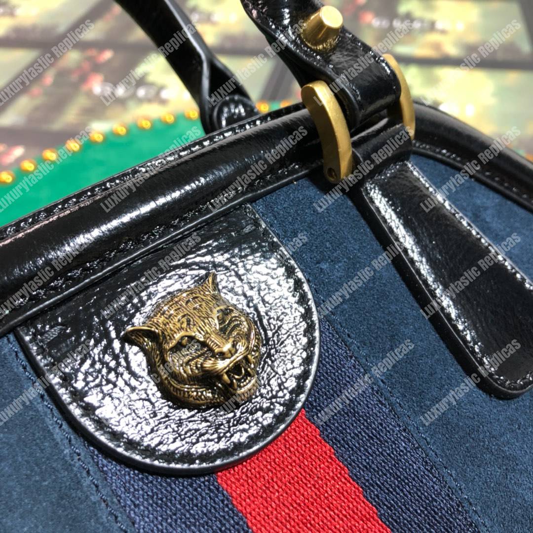 G*u*i re(belle) medium shoulder bag suede blue