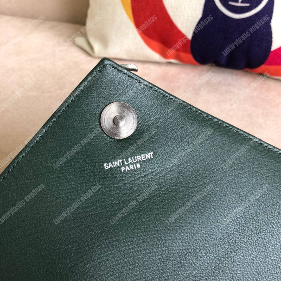 Saint Laurent Large College In Dark Green