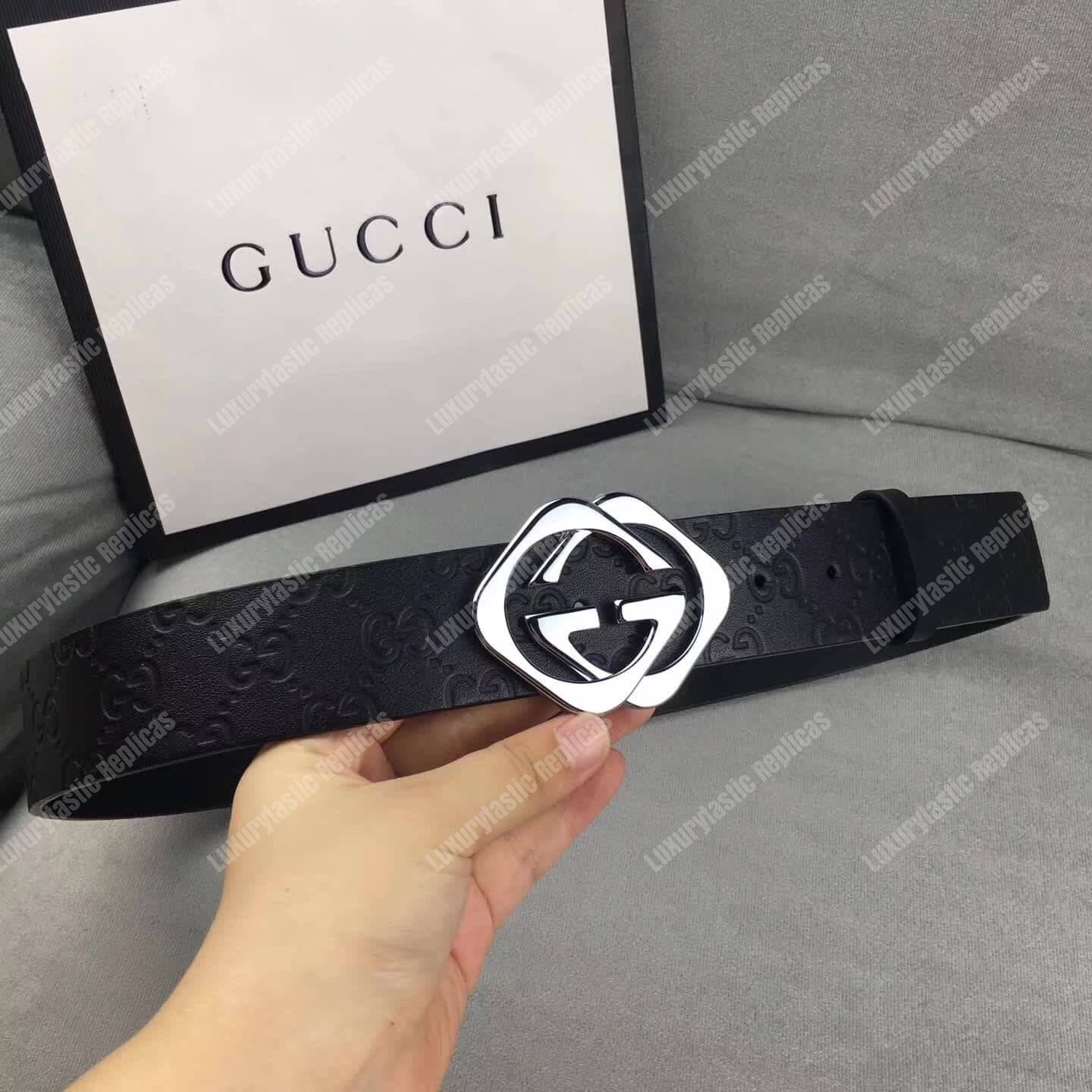 G*u*i signature leather belt