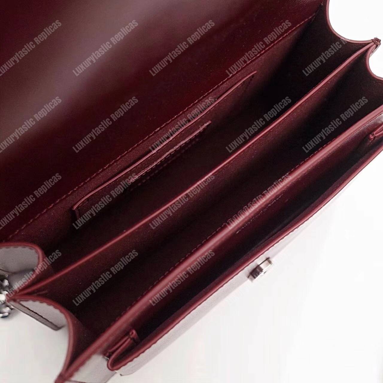 Saint Laurent Small Sunset Bag Dark Red Grained