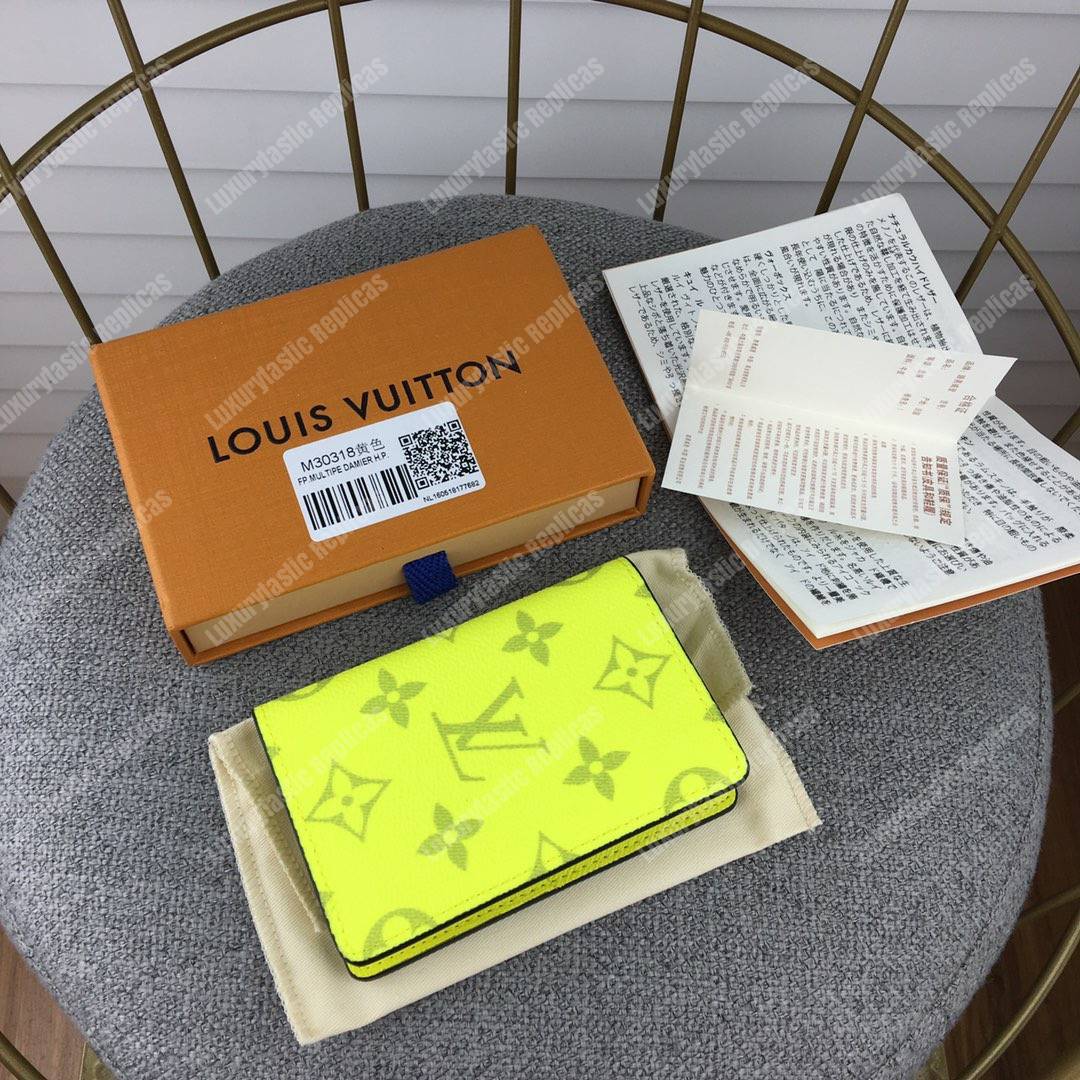 LV Pocket Organiser Taiga Monogram Jaune