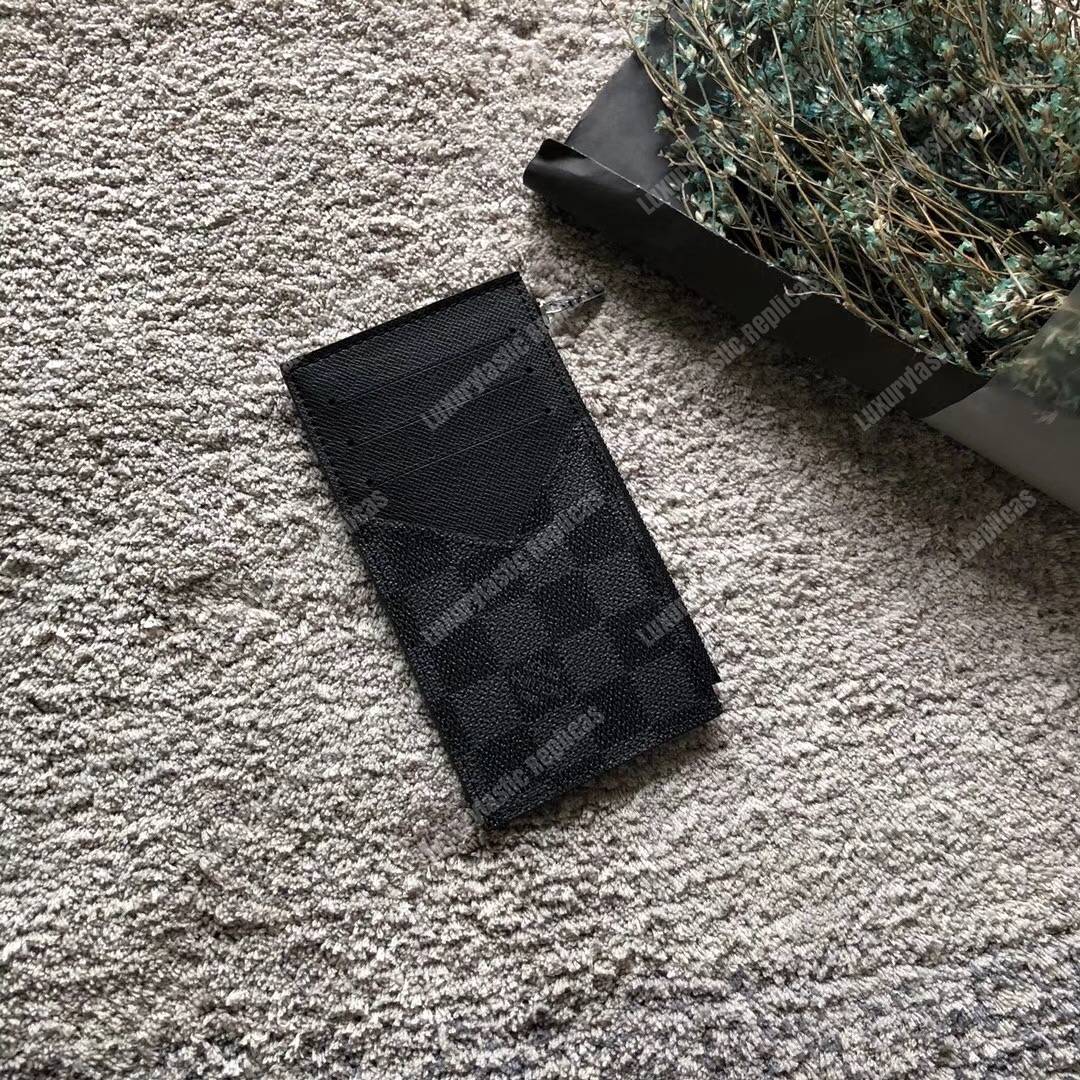 LV Coin Card Holder Damier Graphite Canvas