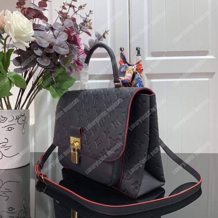 LV Marignan Messenger Bag Monogram Empreinte Marine Rouge