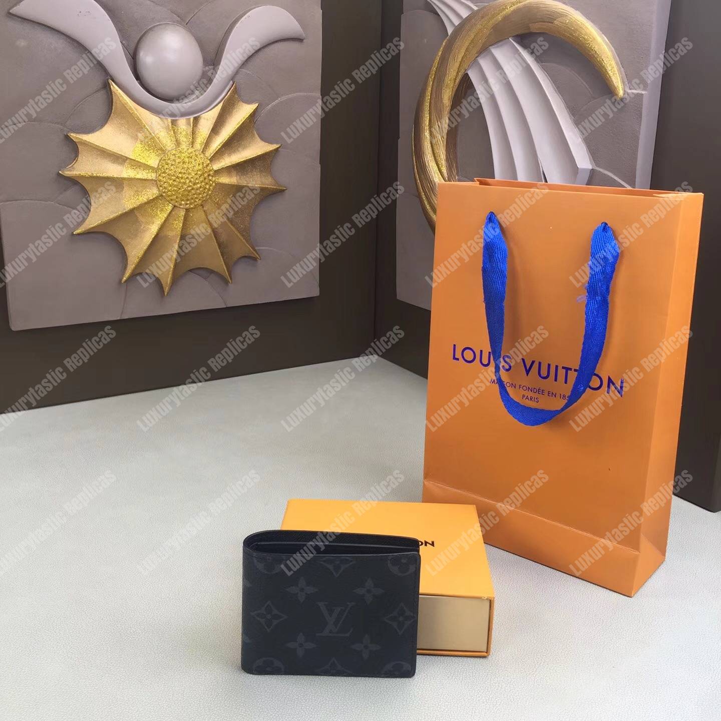 LV Slender ID Wallet Monogram Eclipse Canvas