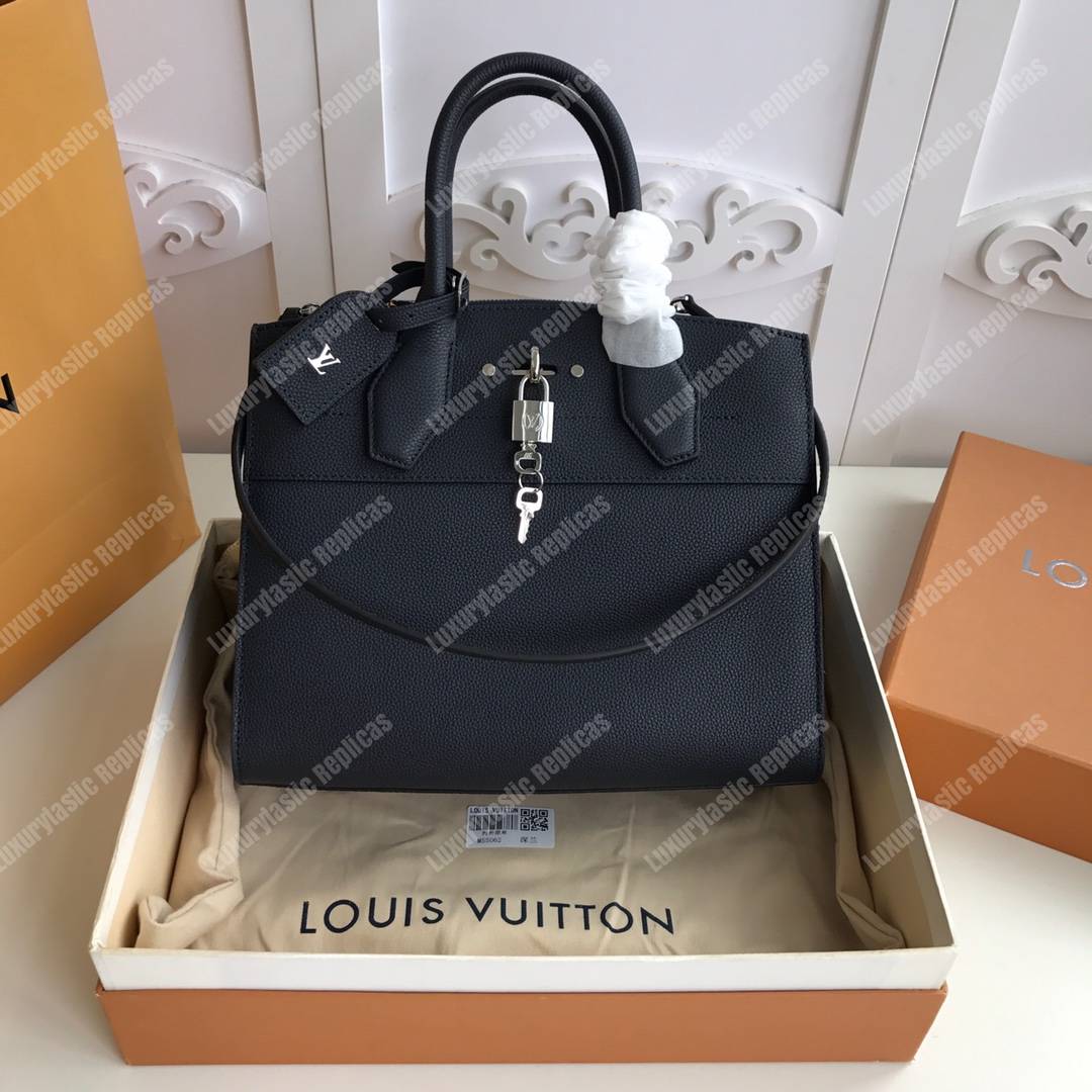 LV City Steamer MM Autres Cuirs Noir