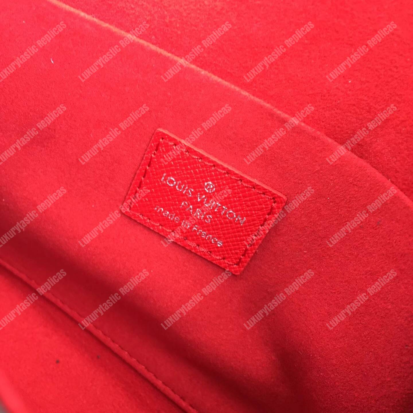 LV Pochette Felicie Epi Leather Rose Ballerine