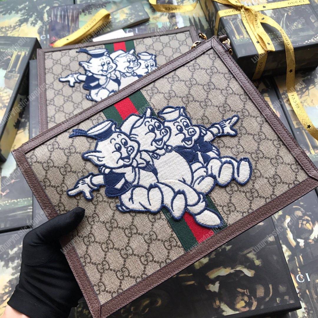 G*u*i gg sup*e pouch with three little pigs