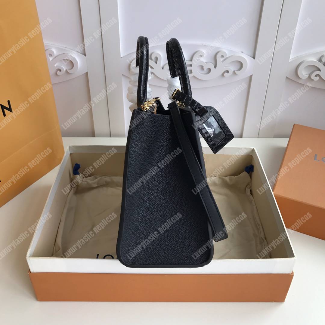 LV City Steamer PM Python Roccia Black