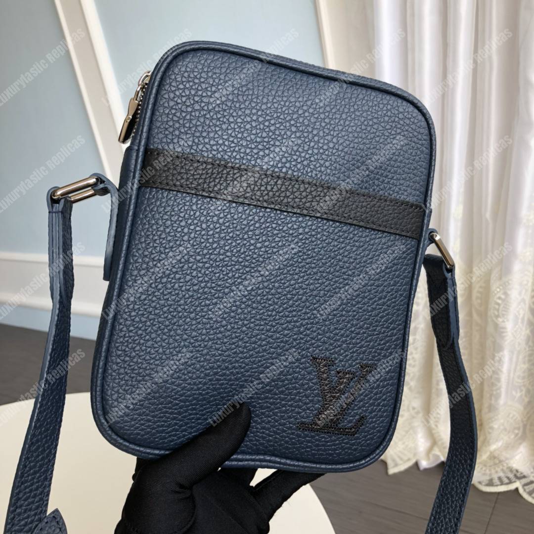 LV Danube Slim PM Navy Blue/Black