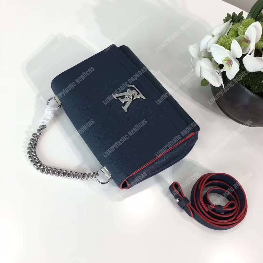 LV Lockme II BB Bag Taurillon Leather Marine Rouge