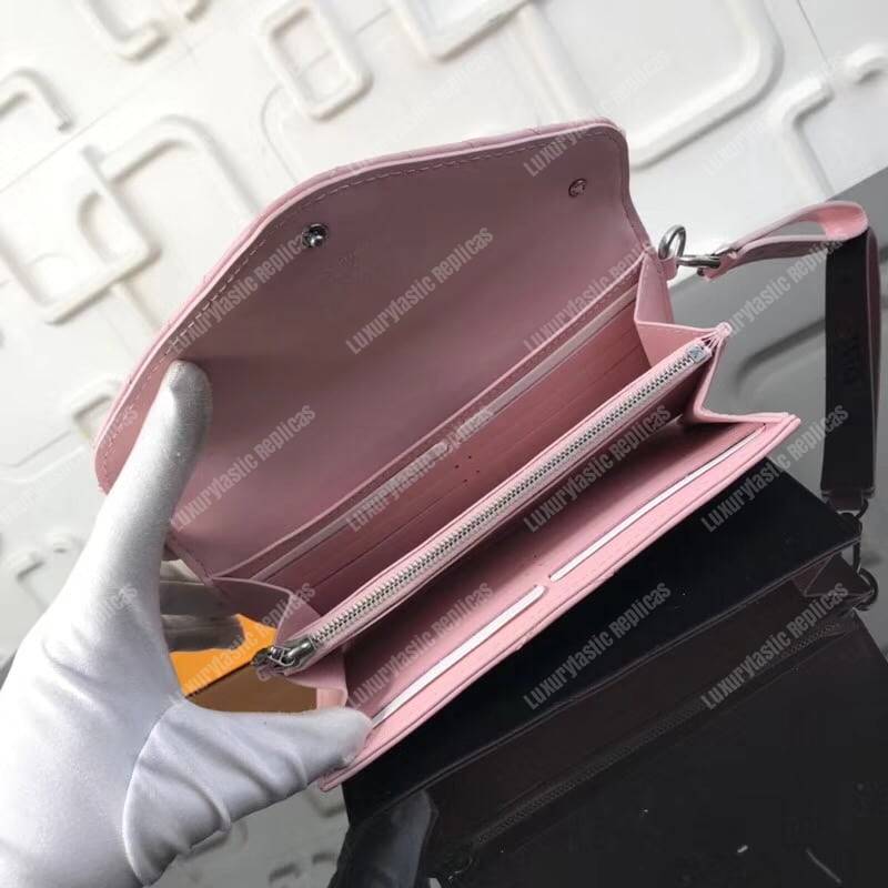 LV New Wave Long Wallet Smoothie Pink