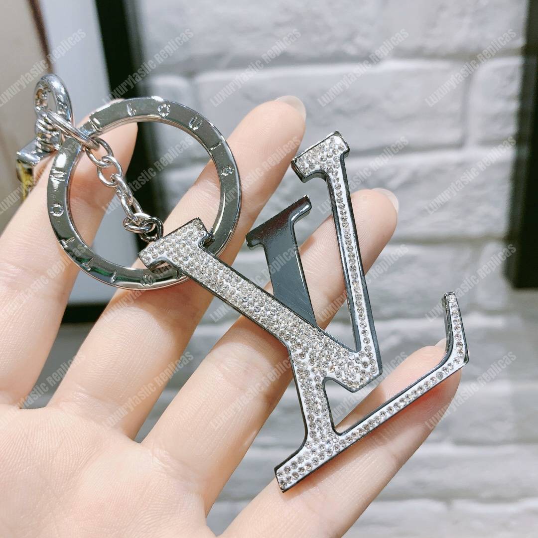 LV Capucines Strass Bag Charm And Key Holder Black