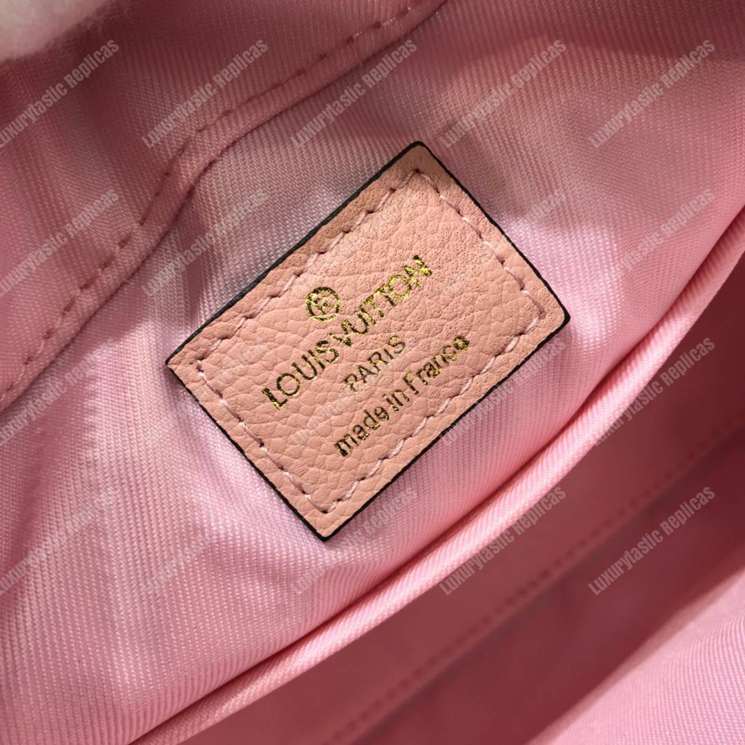 LV Saintonge Monogram Empreinte Leather Rose Ballerine