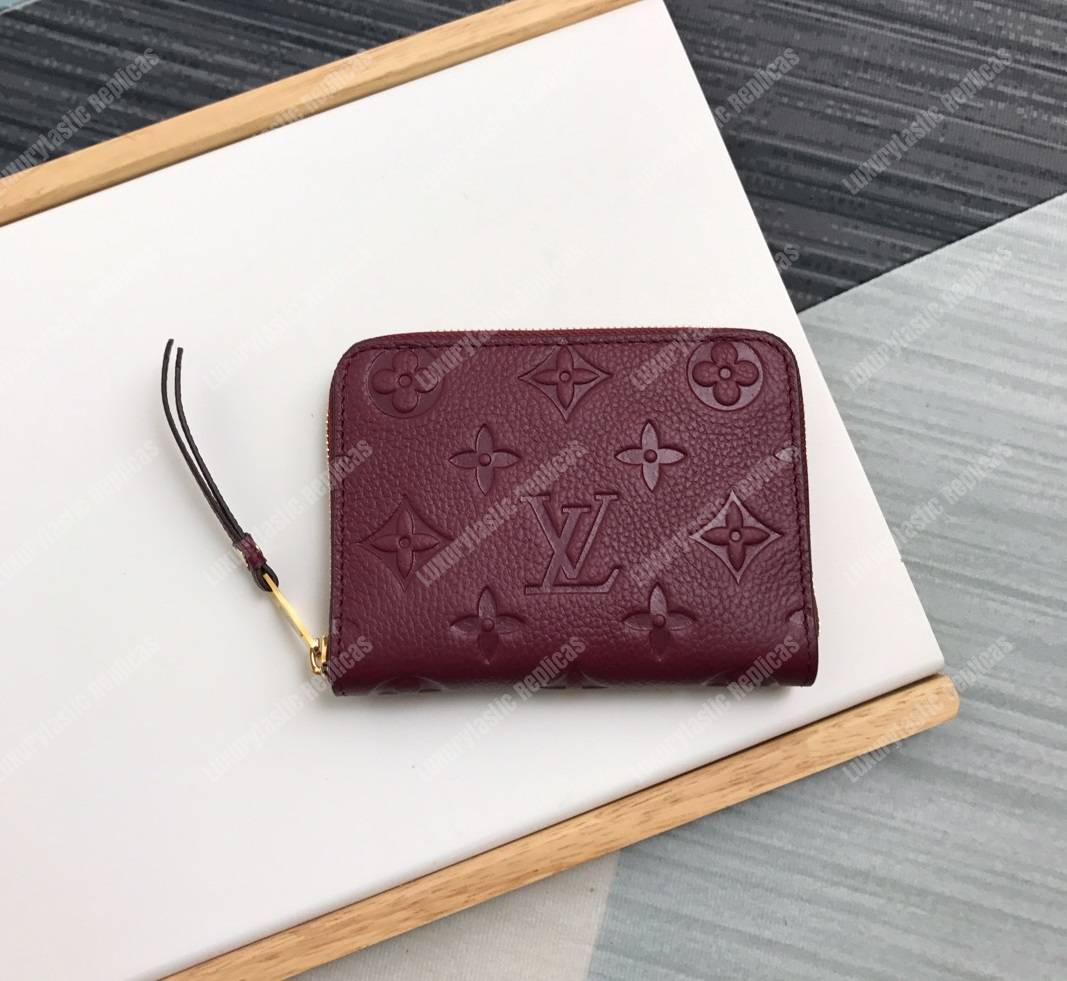 LV Zippy Coin Purse Monogram Empreinte Leather Aurore