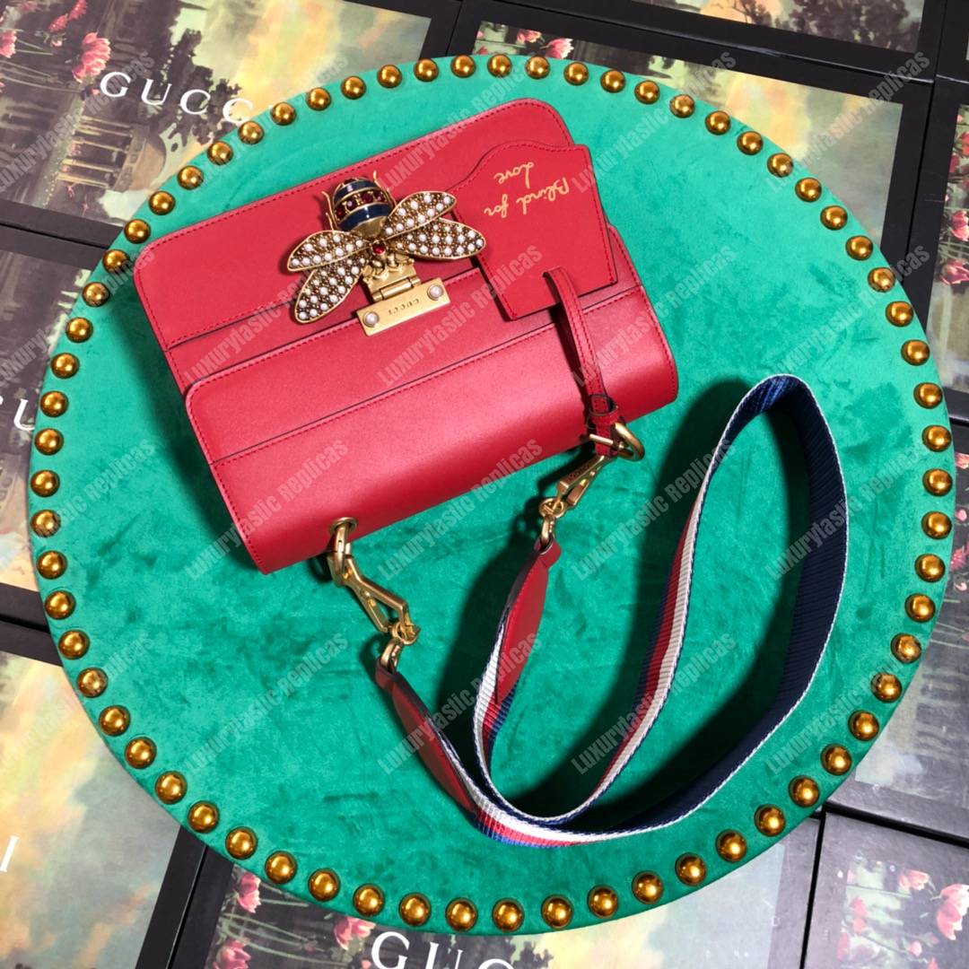 G*u*i queen margaret leather bag red