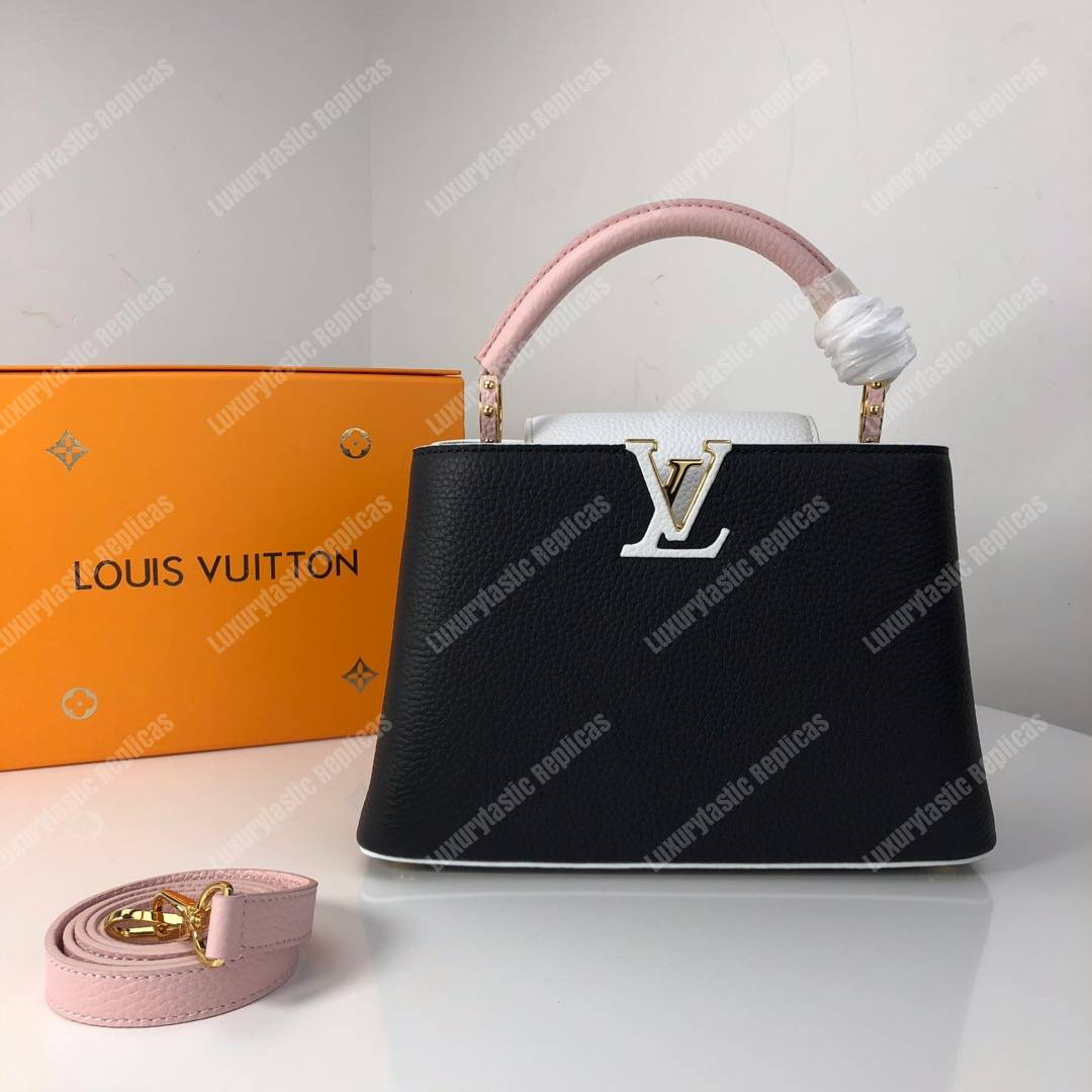 LV Capucines BB Taurillon Python Black White