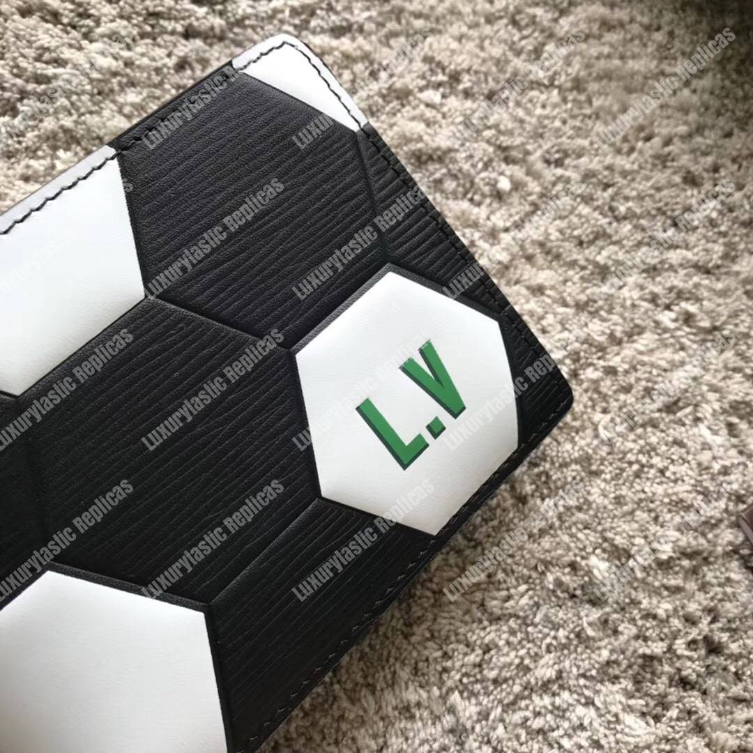 LV Slender Wallet Epi Leather Hexagon Black