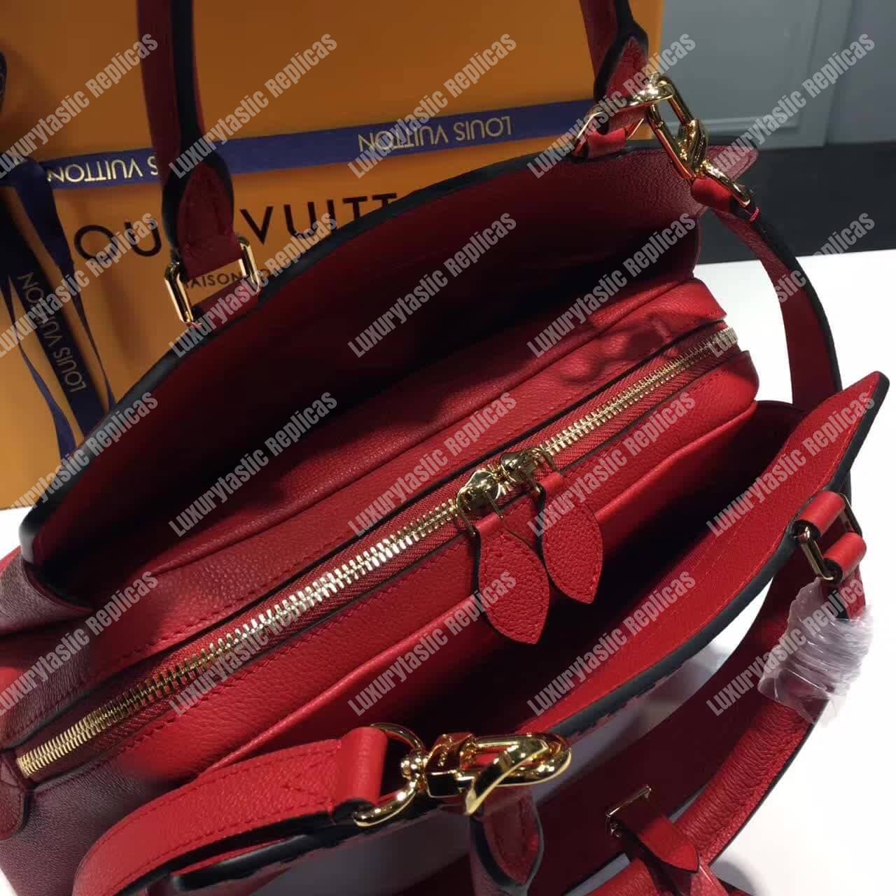 LV Vosges MM Bag Monogram Empreinte Leather Cerise