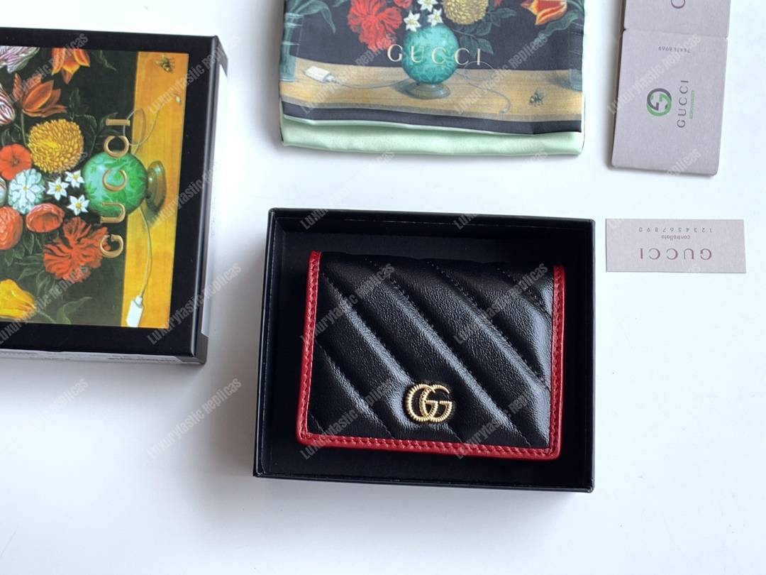 G*u*i gg marmont card case wallet black