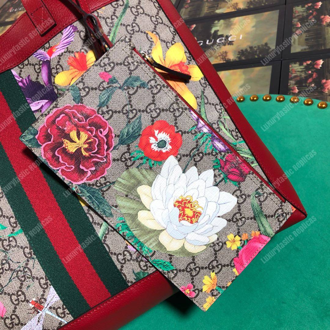 G*u*i ophidia gg flora medium tote red