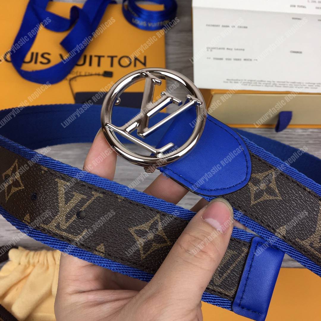 LV Circle 40mm Belt Blue