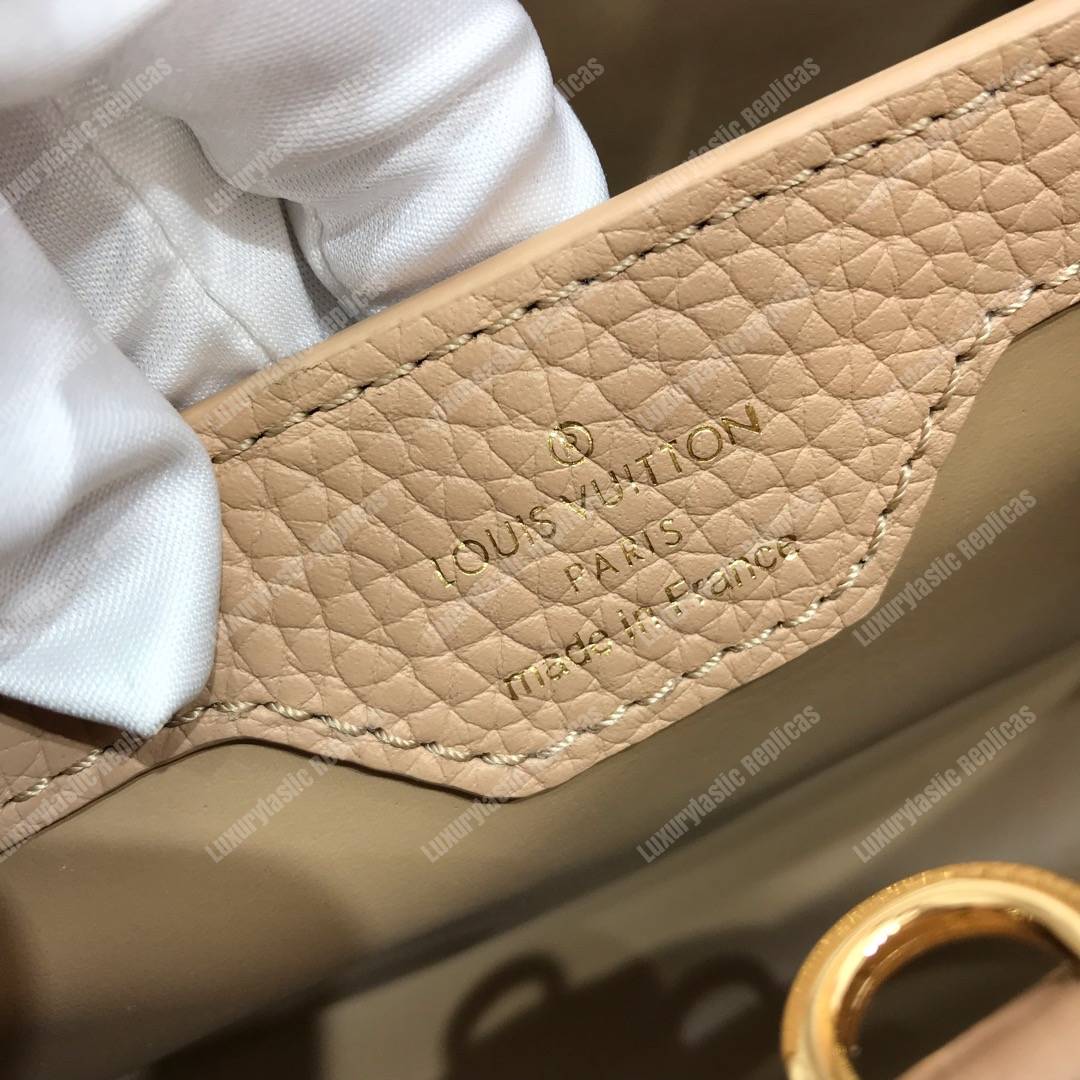 LV Capucines BB Taurillon Leather Beige