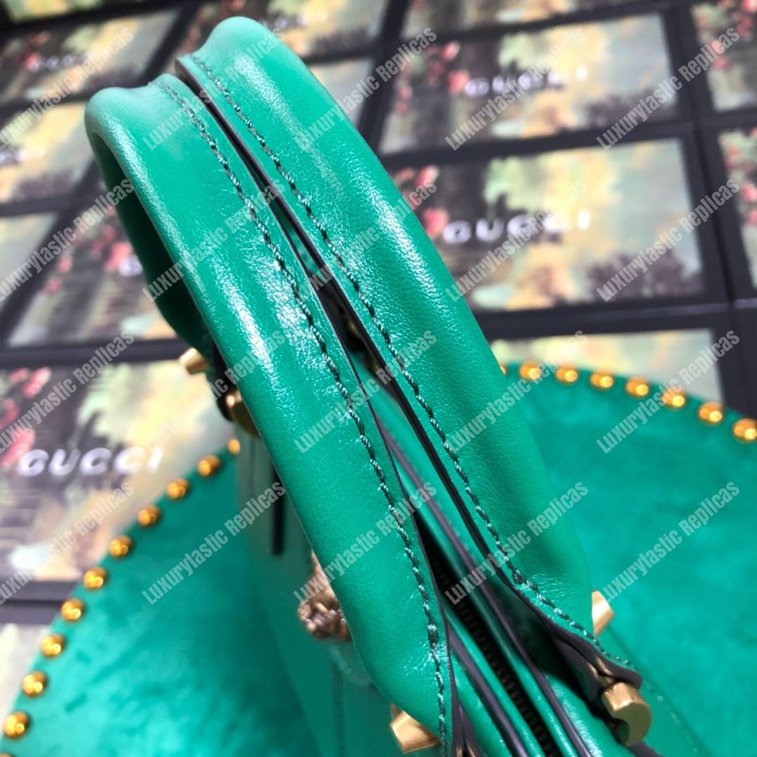 G*u*i re(belle) medium shoulder bag leather green
