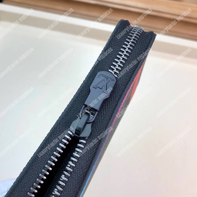 LV Abloh Zippy Vertical Wallet Taiga