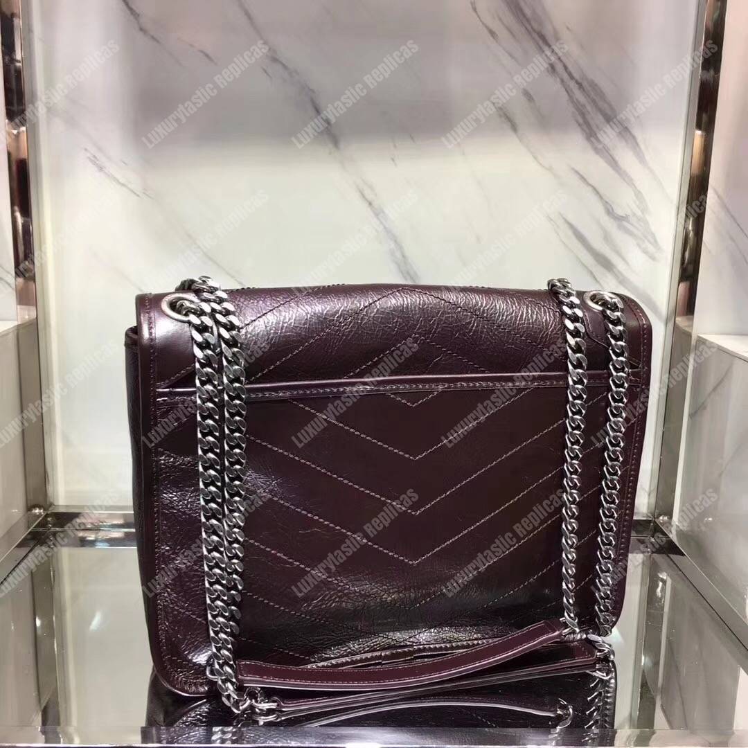 Saint Laurent Niki Medium Dark Legion Red Vintage