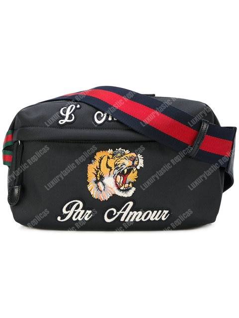 G*u*i embroidered tech pack belt bag tiger