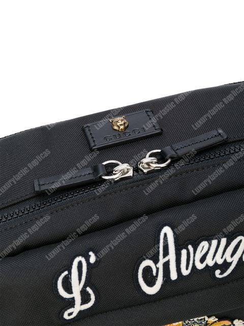 G*u*i embroidered tech pack belt bag tiger