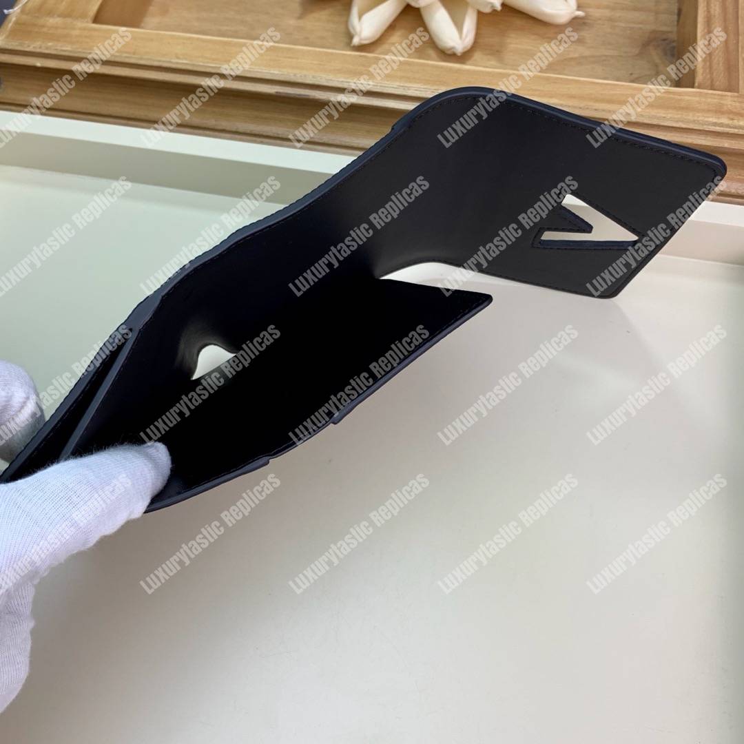 LV Twist Compact Wallet Epi Leather Monogram Noir Tan