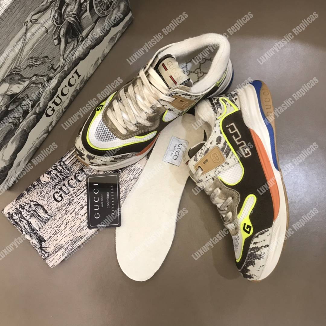 G*u*i ultrapace sneaker brown/yellow lining