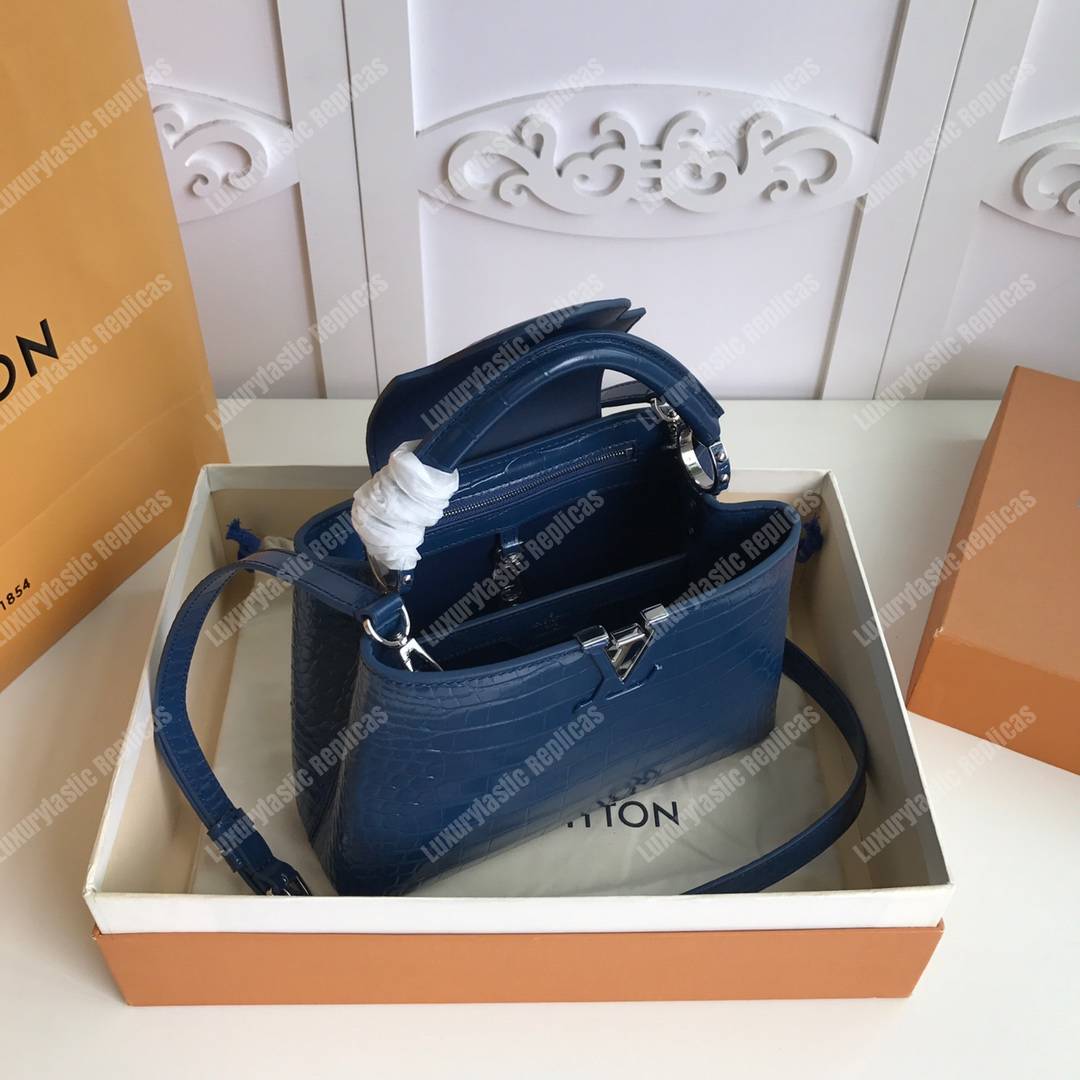 LV Capucines BB Crocodilien Brillant Ocean Blue