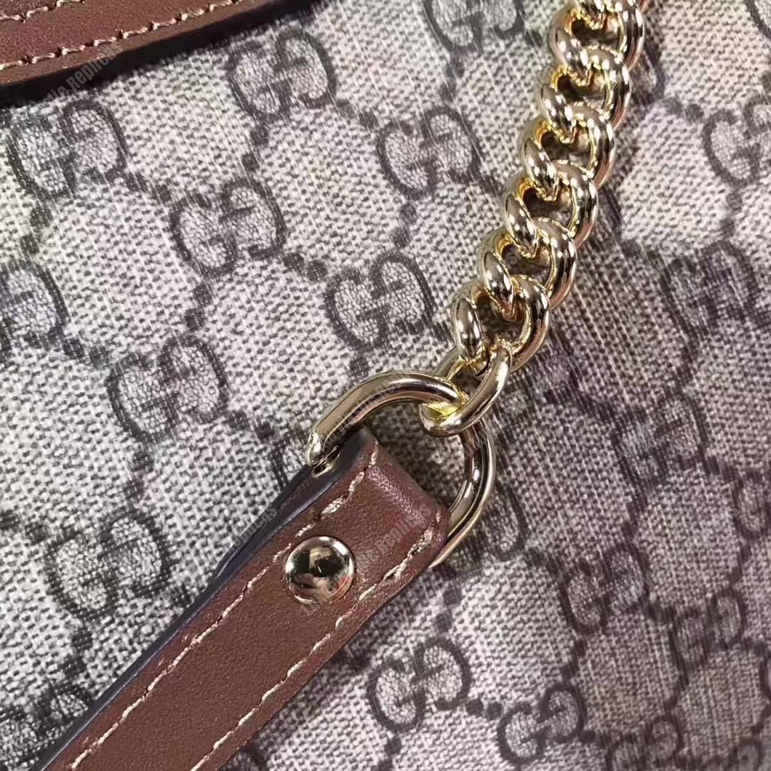 G*u*i padlock medium gg shoulder beige/ebony brown