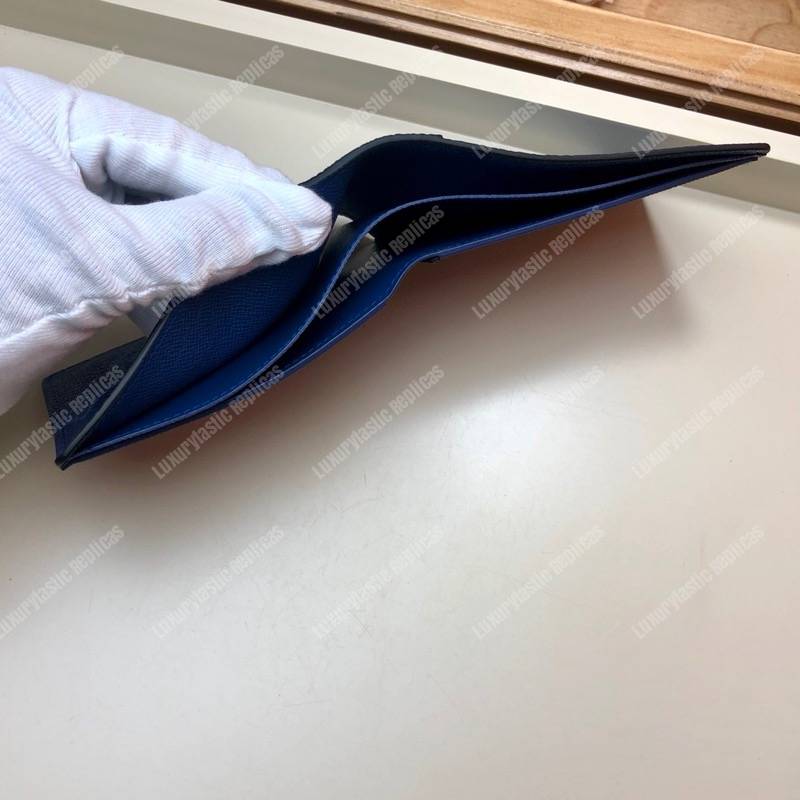 LV Multiple Wallet Taiga Monogram Navy Blue