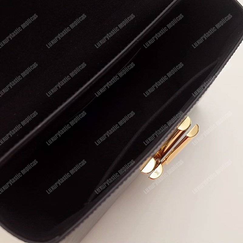 LV Twist MM Epi Leather Black Gold-Colored Lock