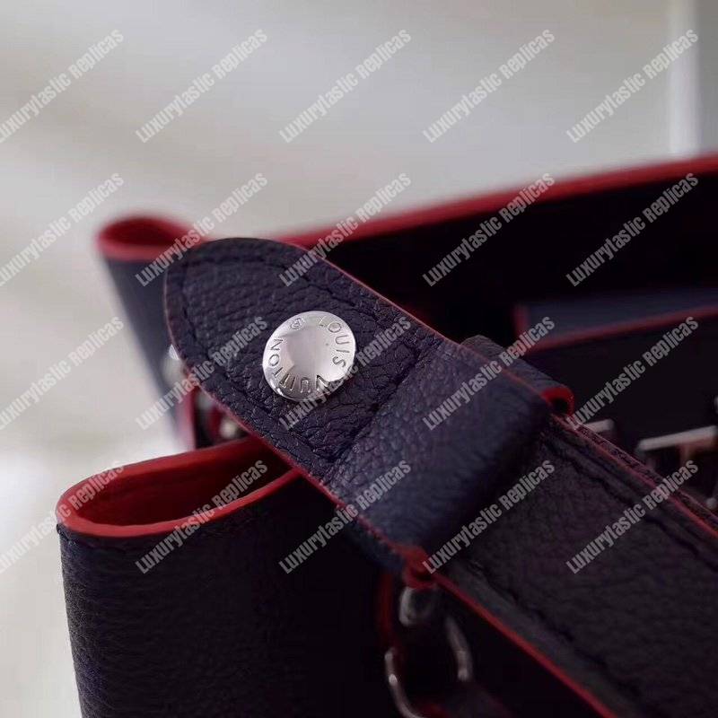 LV Lockme Bucket Marine Rouge Braided