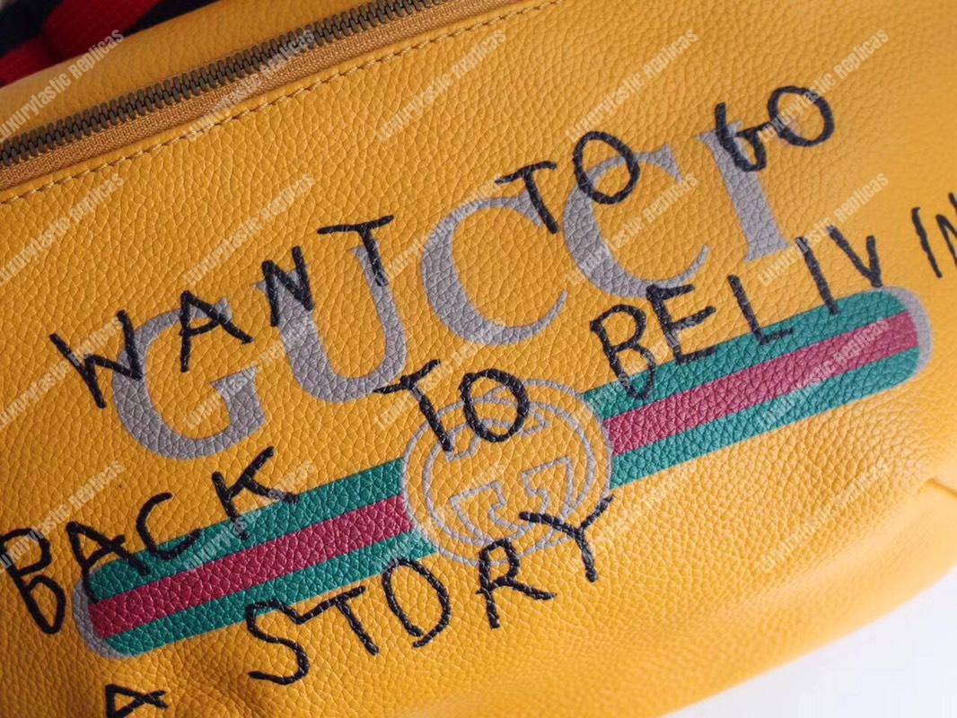 G*u*i coco capitán logo belt bag yellow