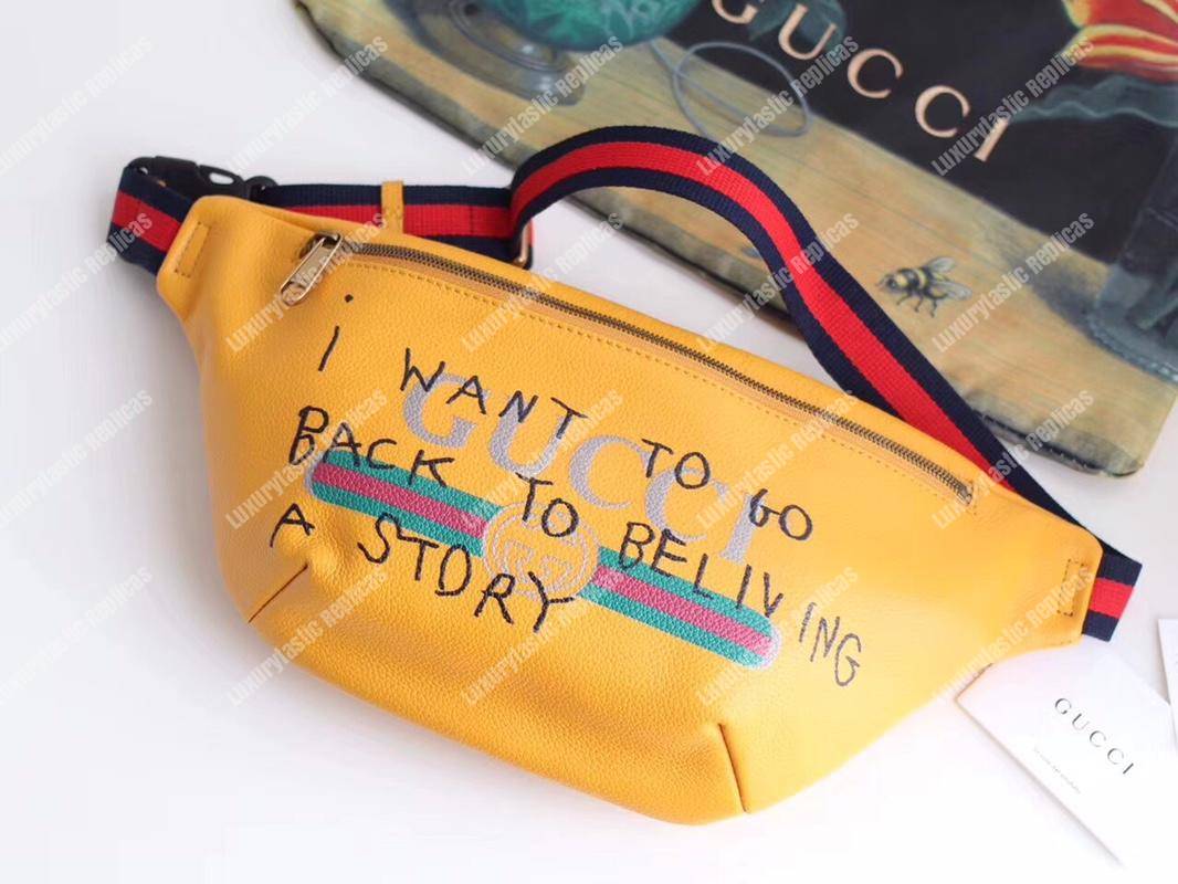 G*u*i coco capitán logo belt bag yellow